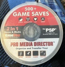 SONY PSP PRO MEDIA DIRECTOR 500 GAME SAVES DISC 2 in 1 Saves