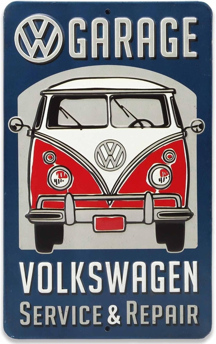 Volkswagen Garage Service and Repair Metal Sign - Vintage