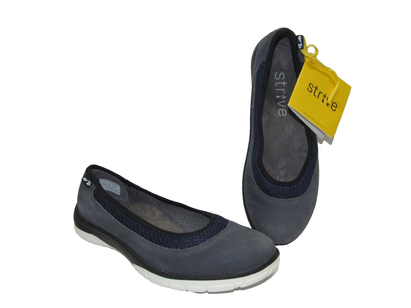Женские слипоны на плоской подошве STRIVE Hampton размера 65 из темно-синего нубука снимающие боль 7690₽