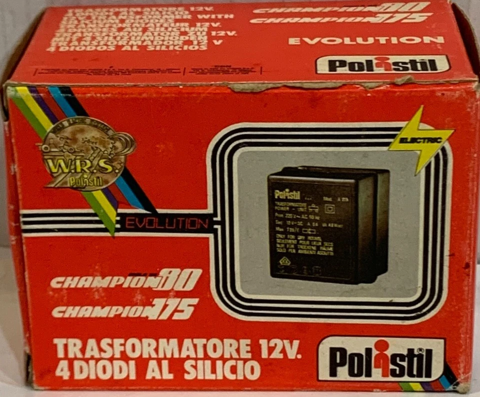 SLOT CAR POLISTIL CHAMPION 175 - 80 A215 TRANSFORMADOR 12v 4 DIODI AL SILICIO - Imagen 4 de 4