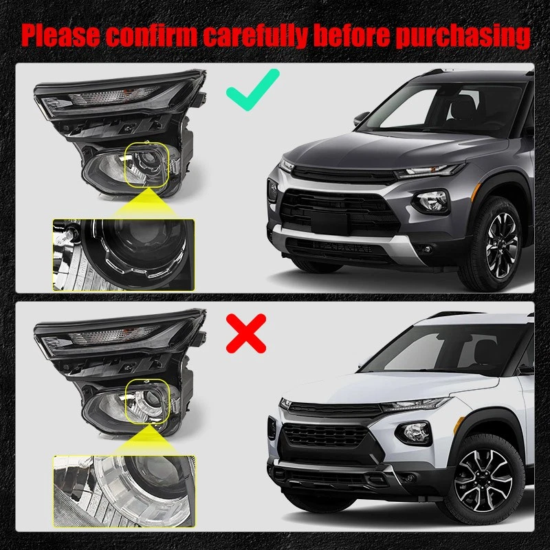 For Chevy Trailblazer 2021-2023 Halogen w/ DRL Projector Headlight Lamp Driver - Image 2 of 4