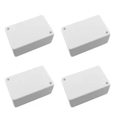 4pcs Electrical Junction Box Electric Plastic White Waterproof Project Juncti...