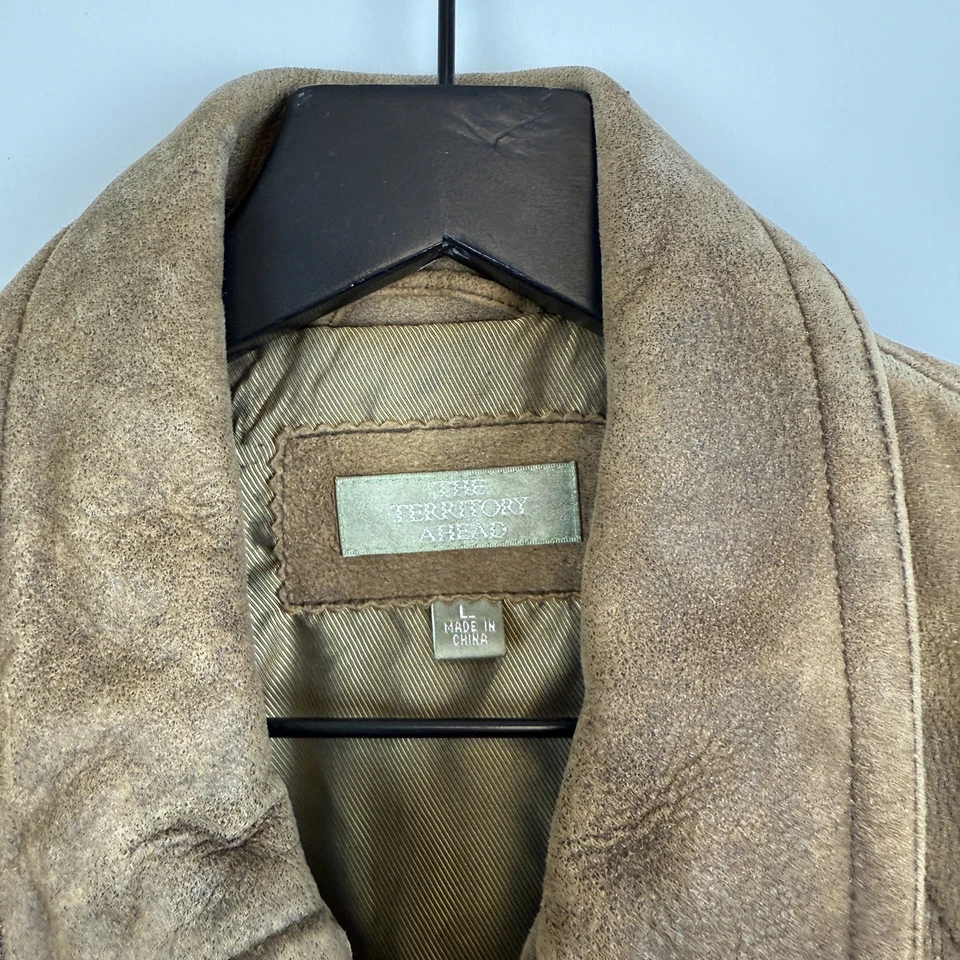 Chaqueta de cuero genuino para mujer The Territory Ahead marrón tostado - talla L Foto 4 de 4