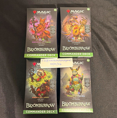MTG Bloomburrow Commander Deck Display BLC Complete Set 4 Decks English Sealed