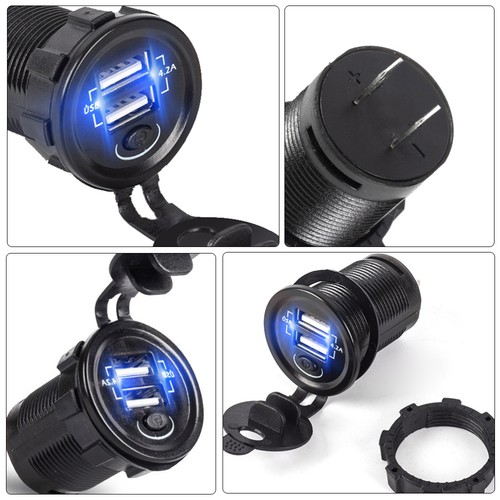 3pcs Quick Charger USB Car Charger Phone Fast Charger Dual USB Outlet with - Afbeelding 12 van 12
