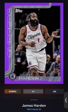 Topps NBA Collect Digital James Harden Flagship Purple Base Iconic 250cc