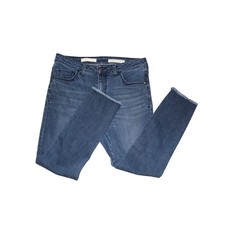 Pilcro and the Letterpress Script Jeans Blue Raw Hem Straight Leg Women s 31P