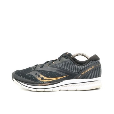 Saucony Herren Kinvara 9 Schuhe Schwarz Gold Everun Laufschuhe EU 42.5