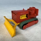 Vintage Matchbox Series No. 16 Red Case Tractor With Yellow Plow by Lesney VG+