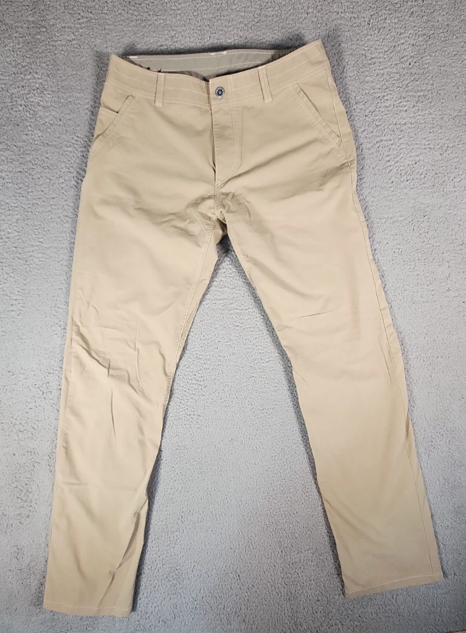 KUHL Slax Pants Mens 36x35 Khaki Tan Lightweight Klassik Fit Hiking Performance