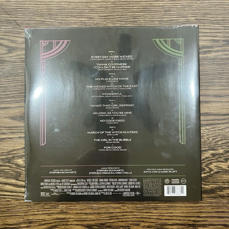 WICKED FOR GOOD The Soundtrack RSD BLACK FRIDAY 2025 2LP Vinyl Record SEALED! - Image 2 of 2