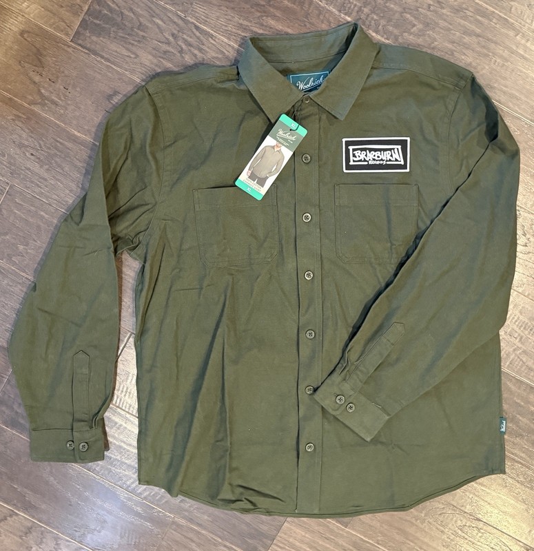 Woolrich x Braeburn Records XL Green Shirt Buttons Longsleeve 