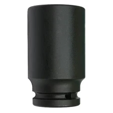 Westward 21Wl52 3/4 In Drive Impact Socket 55 Mm Size 6 Pt Deep Depth, Black