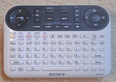 Sony NSG-MR1 Wireless Remote Control QWERTY Keyboard White/Black