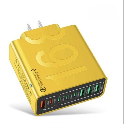 8-Port Fast Charging USB Hub(4 USB-C + 4 USB-A) Portable Smart Charger