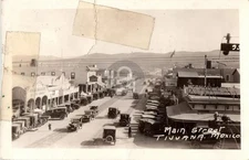 Tijuana Mexico Main Street View c1910 RPPC Photo Postcard COPY