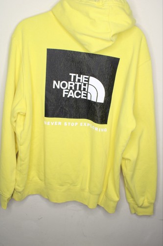The North Face Men's Box NSE Large Pullover Hoodie TNF Black yellow - Picture 8 of 20