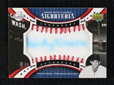 2007 Sweet Spot Classic Legendary Red Stitch Blue Ink Mickey Vernon Auto 0eq6
