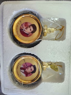 Love me tender and suspicious minds bradford exchange elvis presley ornament