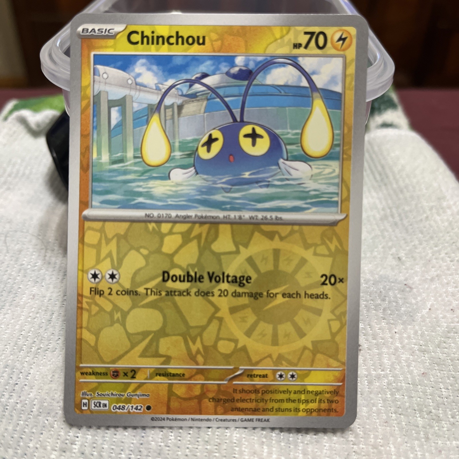 Chinchou 048/142 Reverse Holo Pokemon Card 