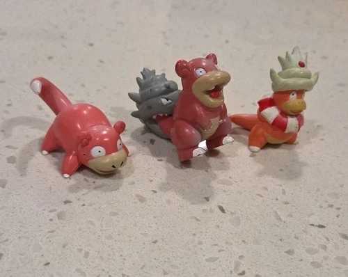 Tomy 1999 Vintage Pokemon Figure 2” Slowpoke, Slowbro And Slowking