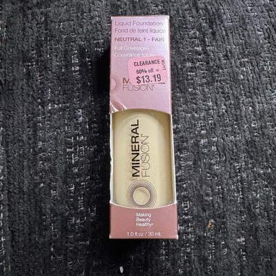 Mineral Fusion Liquid Foundation Neutral 1 - Fair New In Box 1.0 fl OZ