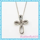 Brighton Interlok Petite Cross Silver Pendant Necklace