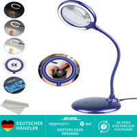 5X Lupe Mit Led Beleuchtung Und Schwanenhals, Dimmbare Lupenbrille