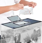 Fish Tank Lid Magnetic Aquarium Net Cover with Feeding Window 5-50 Gallon 11.8