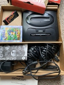SEGA Genesis Model 2 Console Bundle w/ Box, Manual, Sonic, 6-in-1, Cords