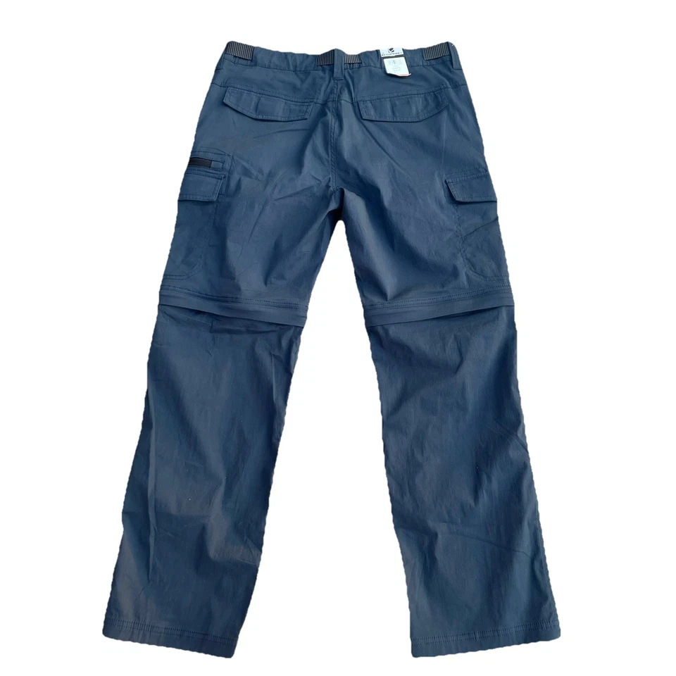 ¡NUEVO! Pantalones cargo convertibles BC Clothing para hombre 34x30 azul marino algodón elástico nuevos con etiquetas Foto 3 de 4