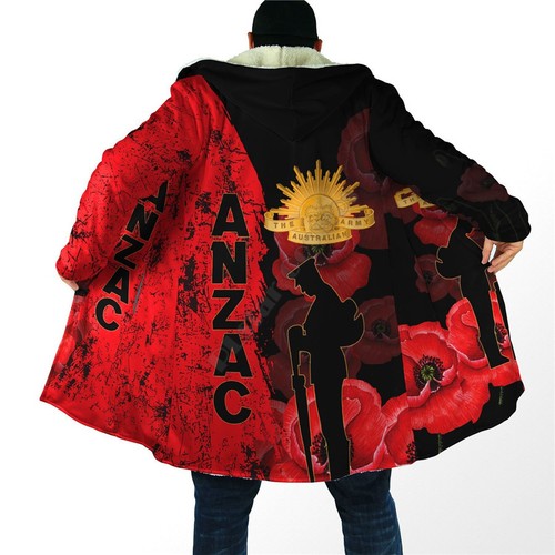 Viking Tattoo 3D Printed Long Sleeve Jacket Hooded Cloak Winter Coat Men Costume - Picture 4 of 23