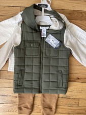NWT Tommy Bahama 3pc Set Boy Hoodie Jacket,Pant , Pullover Ivory- Green 4T