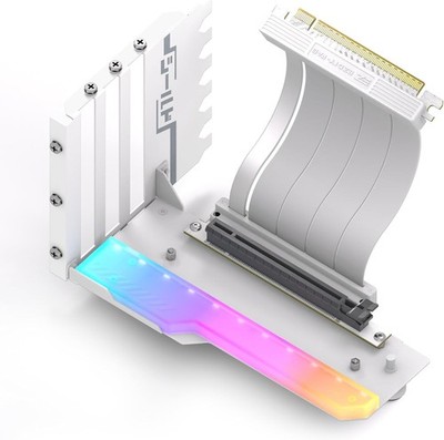 EZDIY-FAB Vertical GPU Holder with High-Speed PCIE 4.0 Riser Cable, ARGB