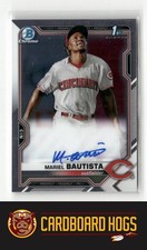 2021 Bowman #CPA-MB Mariel Bautista Cincinnati Reds SN,AU #/75 Auto