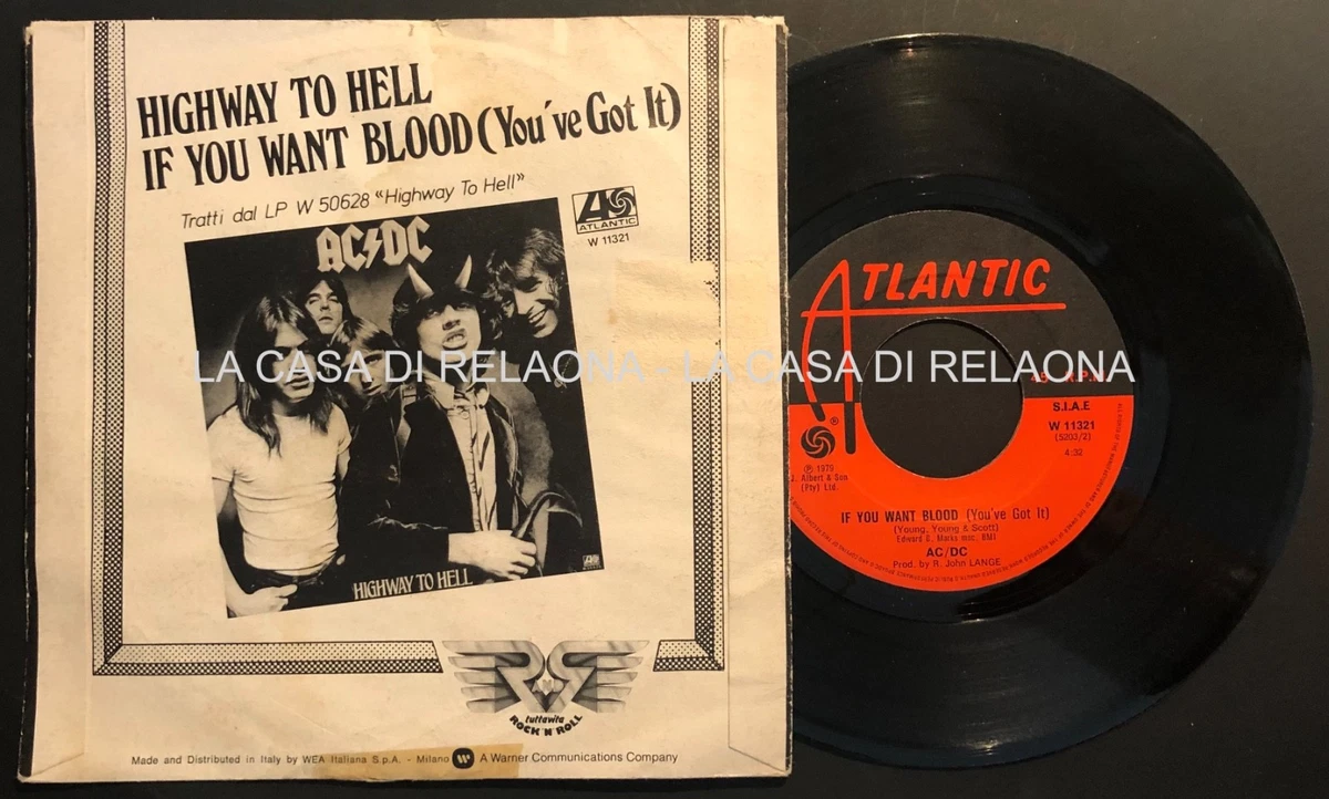 45 AC DC HIGHWAY TO HELL - ANNO 1979 - 1° Stampa ita