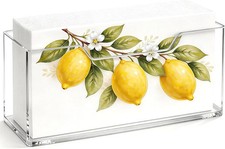 Crystal Clear Guest Towel Holder: Elegant Acrylic Napkin Tray for Bathroom