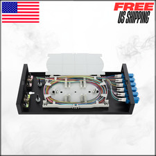 Wall Mount Fiber Optic Terminal Box 6 Port LC Duplex 12 Strand OS1 UPC Pigtails