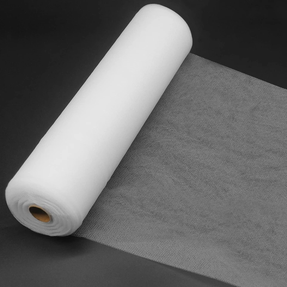 Rolos de tecido de tule branco IONTACH 54 polegadas por 40 jardas parafuso de tule de tecido para - Imagem 4 de 4