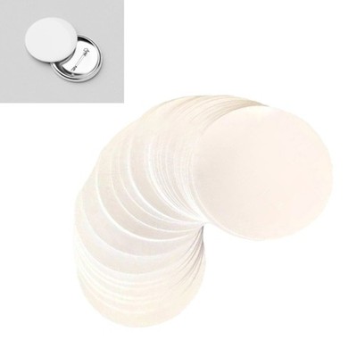 White Round Paper Button Maker Supply For Badge Button Pin Keychain Craft Making