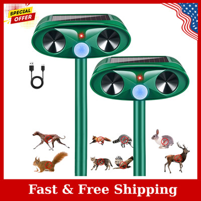 2026 Upgraded Sonic Fortress Pro Deer Repellent Devices,Waterproof Solar Ultraso