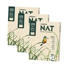 Letter Size (8.5"x11") Natural Sugarcane Pulp Printer 3 Reams (1500 Sheets)