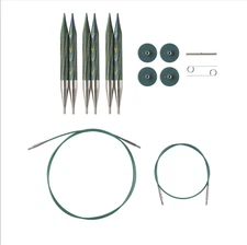 Caspian Interchangeable Needle Set Bulky Edition - Teal Green Wood