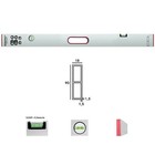 Richtlatte 120cm DEWEPRO Putzlatte Abziehlatte, 2 Libellen Wasserwaage Handgriff