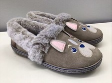 SKECHERS WOMEN'S BOBS TOO COZY-DOG ATTITUDE 113482TPE MEMORY FOAM SLIPPERS SZ 6