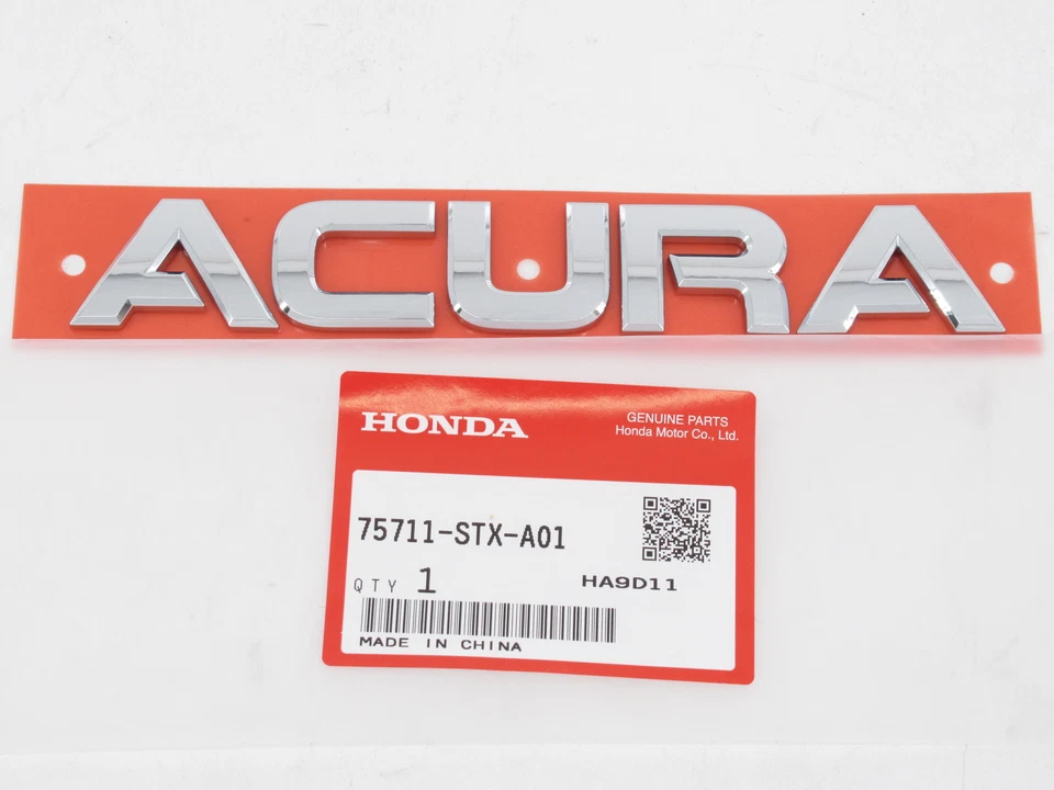 Placa de identificación trasera original OEM Acura 75711-STX-A01 "ACURA" emblema insignia 2007-12 MDX Foto 2 de 4