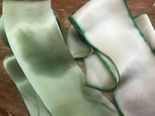 Silk Ribbon 2.5" on the Bias Hand Dyed 1yd Made in USA
