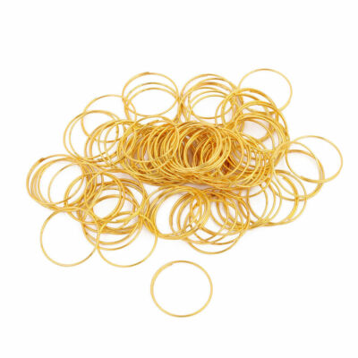 100pcs 20mm Outer Diameter Chandelier Connector Steel Ring O-ring Golden Tone #