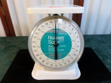 Vintage JC Penney Toddler Time Infants/Toddlers 30LB White Metal Nursery Scale