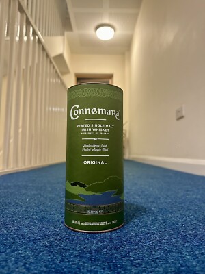 Connemara Peated Single Malt Irish Whiskey Empty Bottle + Presentation Tin + Cap
